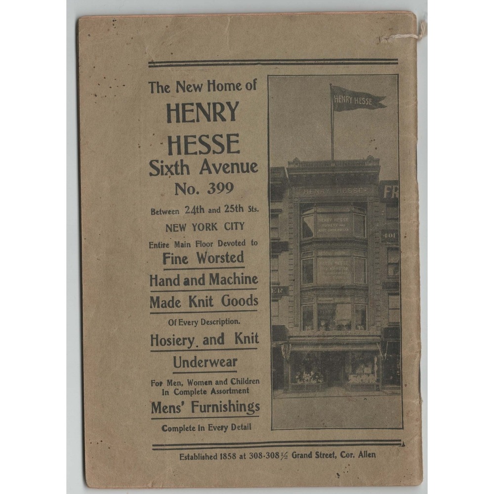 Antique Henry Hesse Art Needle Work No 7 Catalog NYC Sixth Ave Trade - Picture 2 of 3